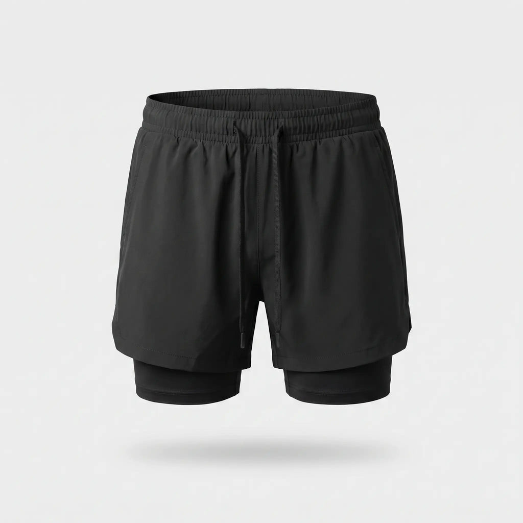 Men's Running Shorts - 2 in 1 Liner - Phone & Zip Pocket Gym Shorts