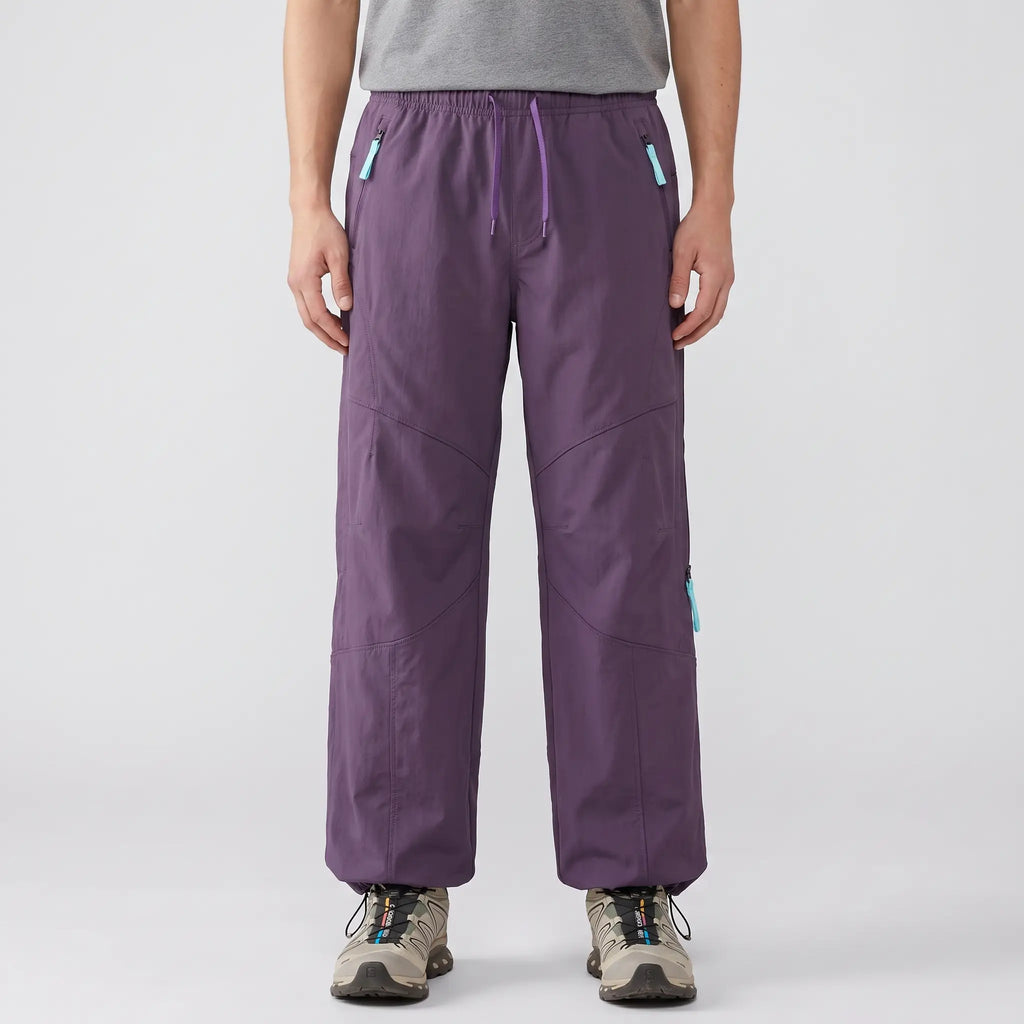 Hiking Trousers - Wide Leg Unisex Walking Trousers, Water-Repellent Softshell