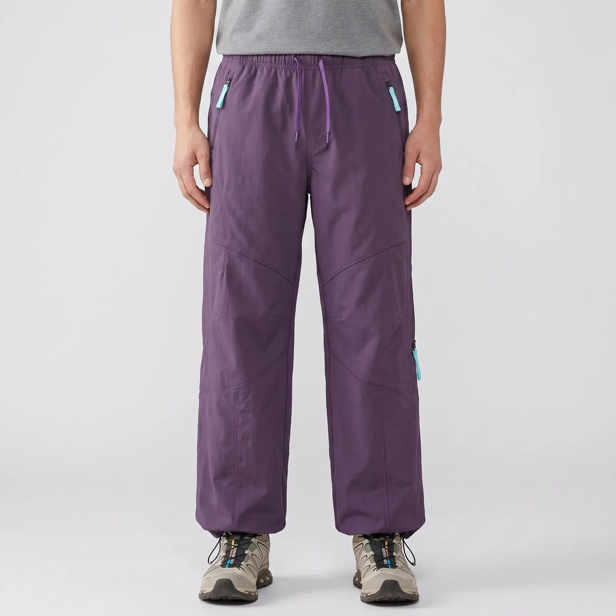 Hiking Trousers - Wide Leg Unisex Walking Trousers, Water-Repellent Softshell