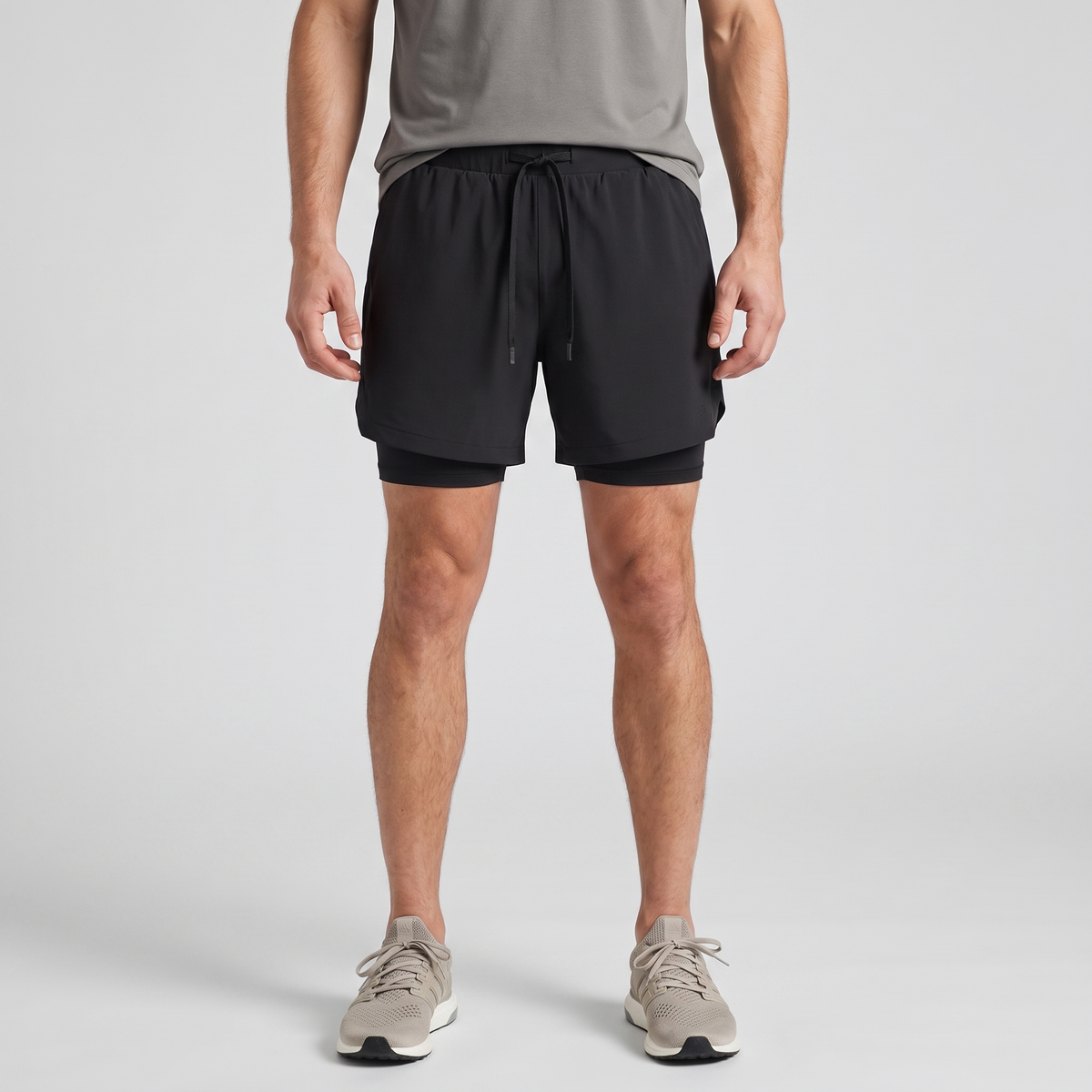 Men's Running Shorts - 2 in 1 Liner - Phone & Zip Pocket Gym Shorts