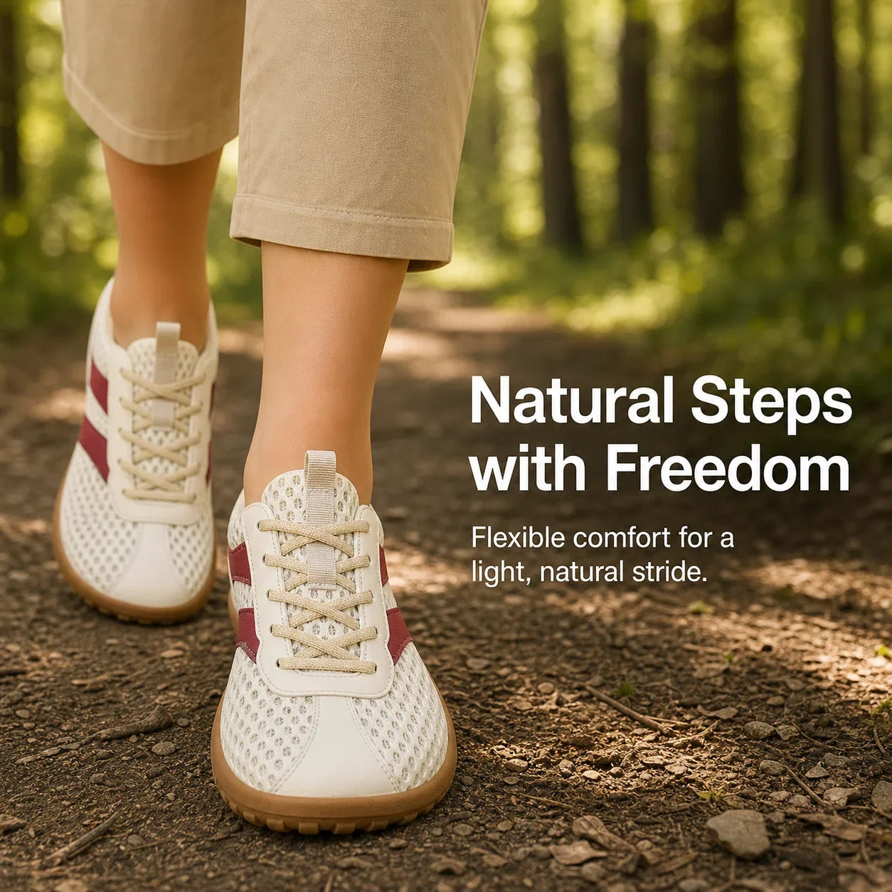 Wide Toe Box Barefoot Walking Trainers – Unisex Non-Slip Comfort Shoes