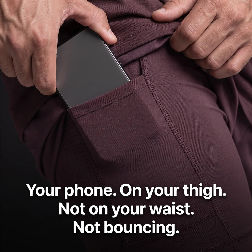 Men's Running Shorts - 2 in 1 Liner - Phone & Zip Pocket Gym Shorts