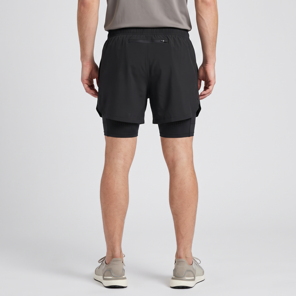 Men's Running Shorts - 2 in 1 Liner - Phone & Zip Pocket Gym Shorts