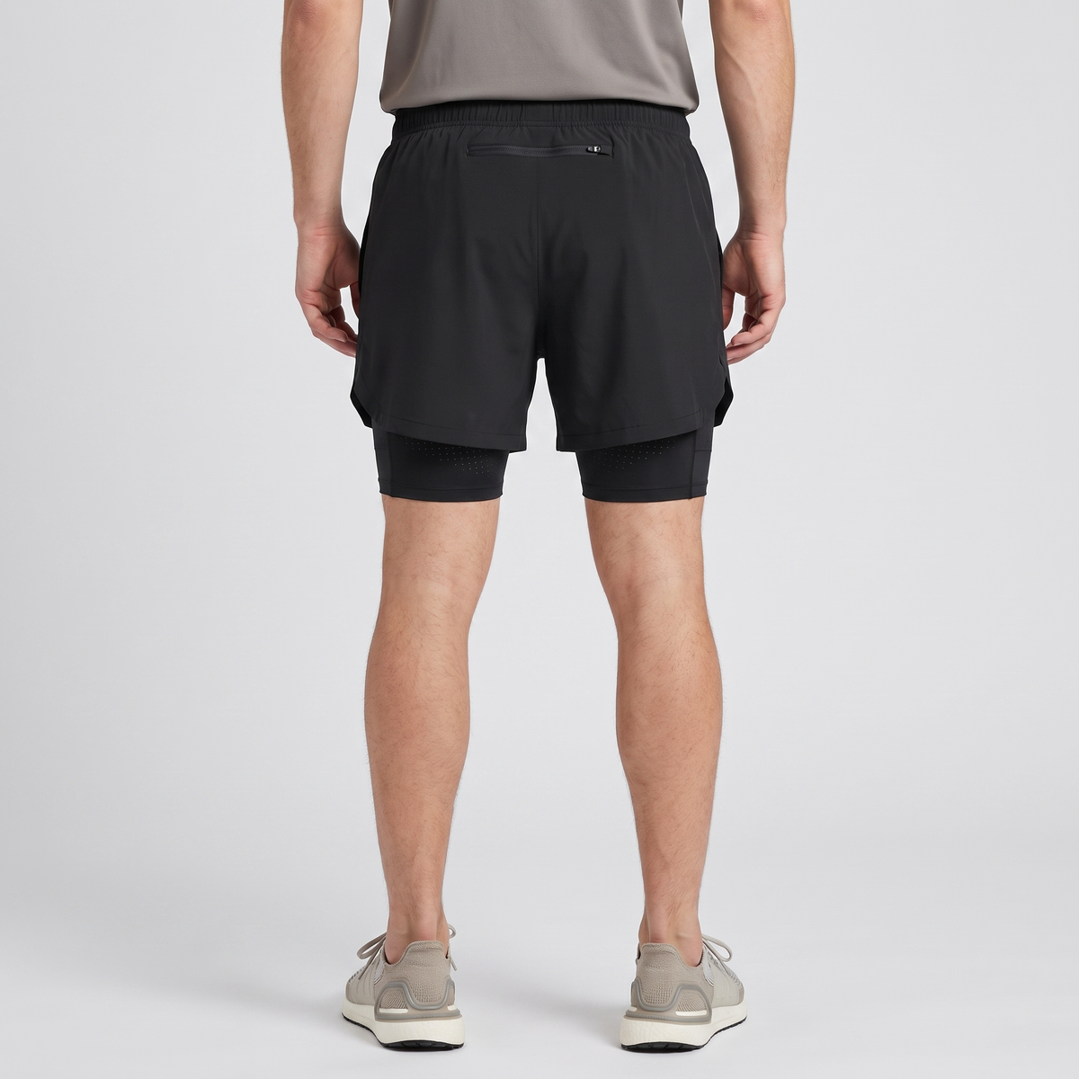 Men's Running Shorts - 2 in 1 Liner - Phone & Zip Pocket Gym Shorts