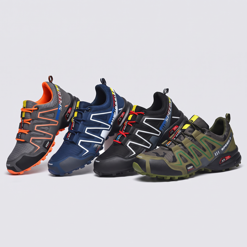 Men's Trail Shoes - Lugged Grip - Lightweight Trail Running Trainers