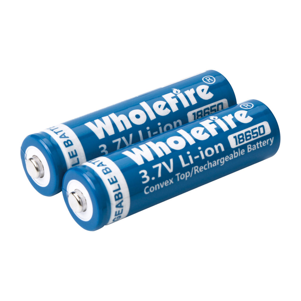 18650 Li-ion 3.7V Rechargeable Batteries – 5000mAh High Capacity Button Top Pack of 2