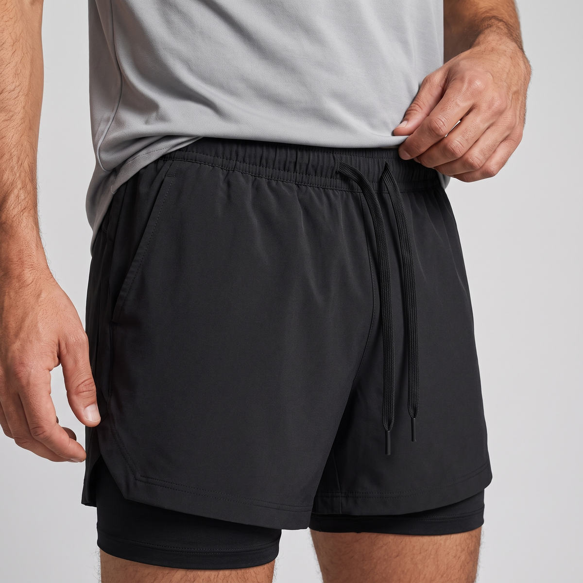 Men's Running Shorts - 2 in 1 Liner - Phone & Zip Pocket Gym Shorts