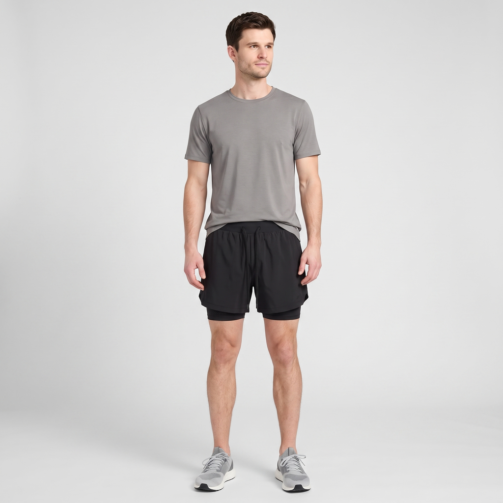 Men's Running Shorts - 2 in 1 Liner - Phone & Zip Pocket Gym Shorts