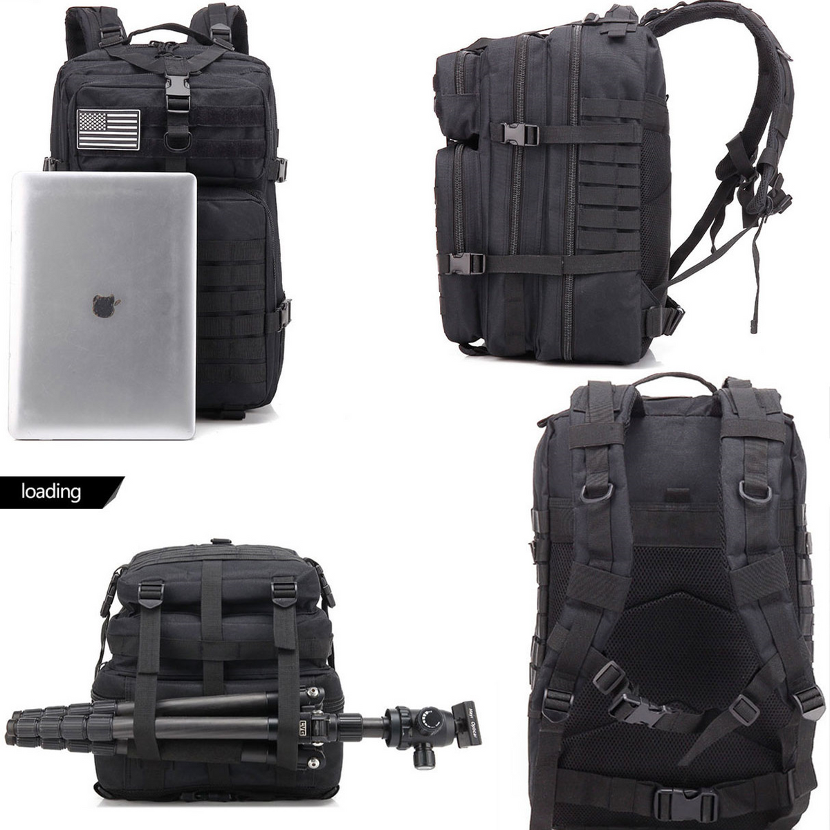 45L Military Tactical Backpack – Large Waterproof Outdoor Rucksack for Survival, Hiking & Camping