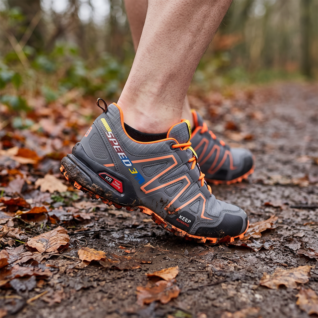 Men's Trail Shoes - Lugged Grip - Lightweight Trail Running Trainers