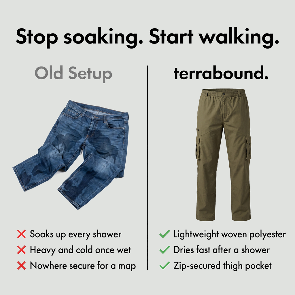 Men's Walking Trousers - Lightweight Cargo - Quick-Dry Hiking Trousers