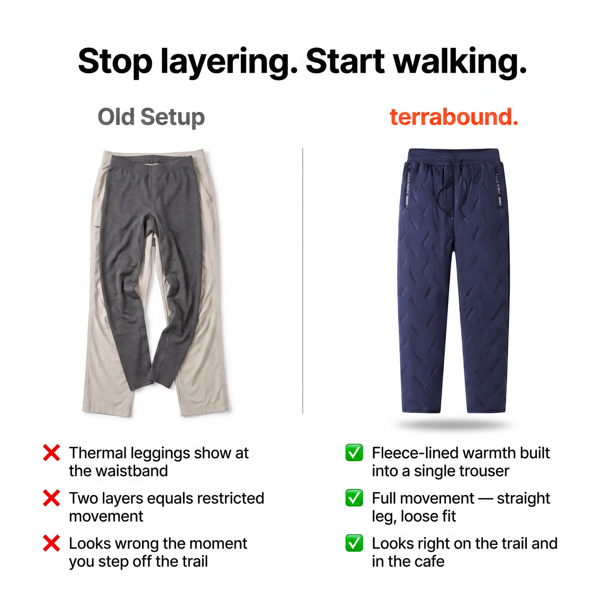 Women's Hiking Trousers - Fleece Lined - Walking Trousers