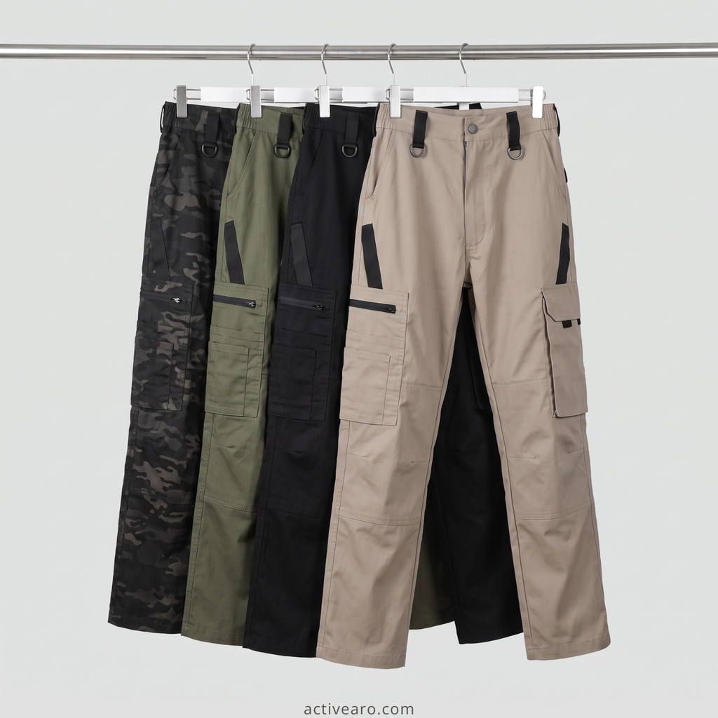 Men's Water-Resistant Cargo Trousers – Multi-Pocket Tactical Pants for Hunting and Fishing