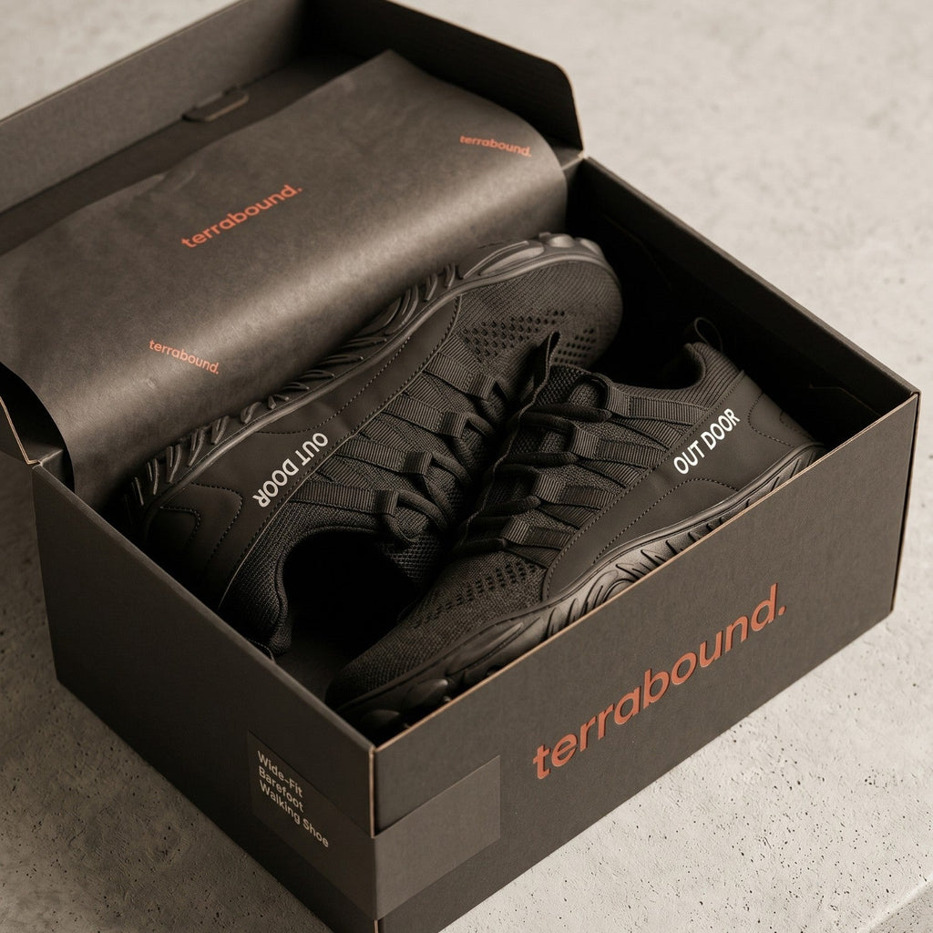 Wide-Fit Barefoot Walking Shoes – Breathable Design with Grip Outsole
