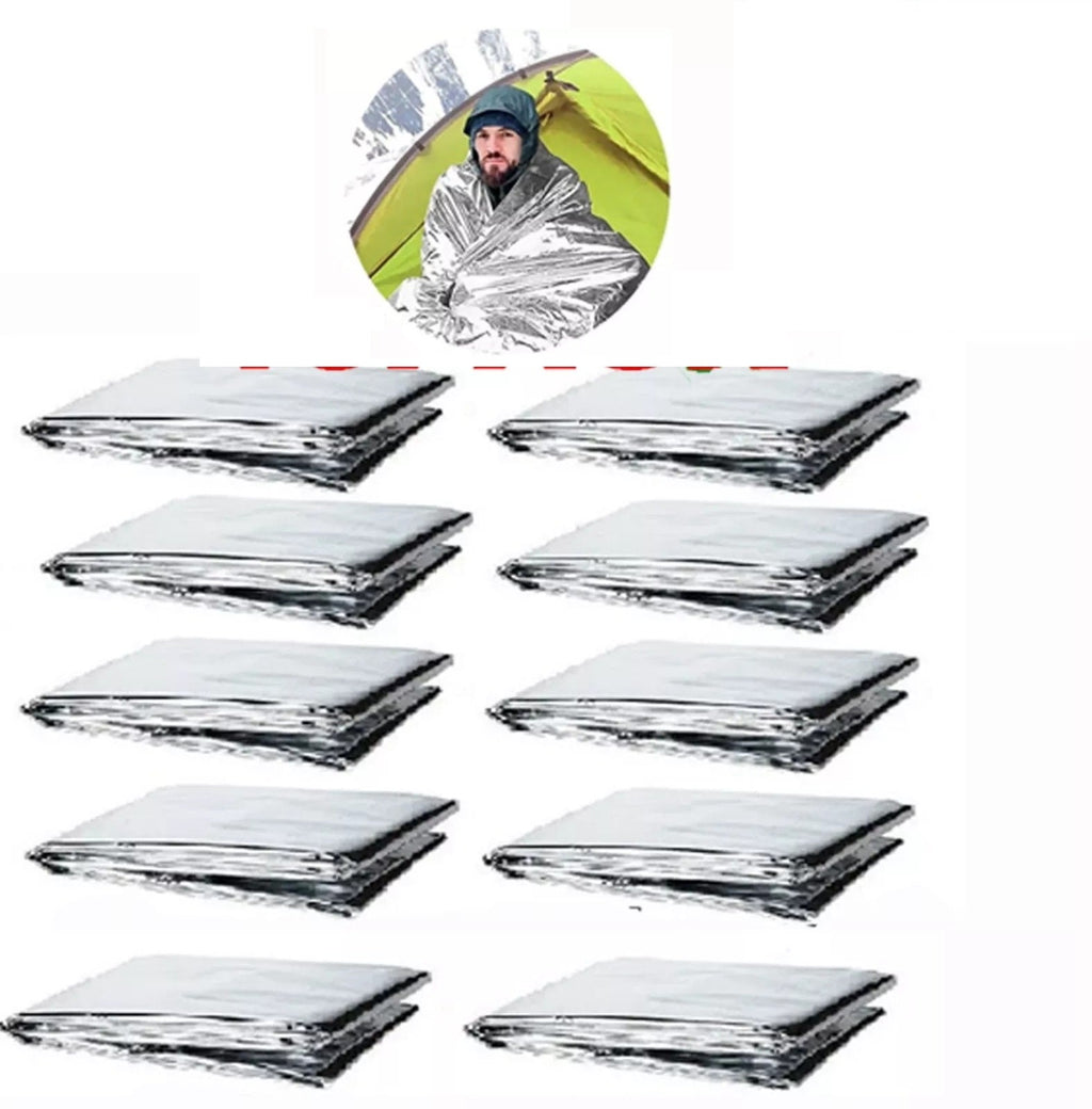 Mylar Emergency Blanket -  Survival Thermal Space Blanket Waterproof & Windproof