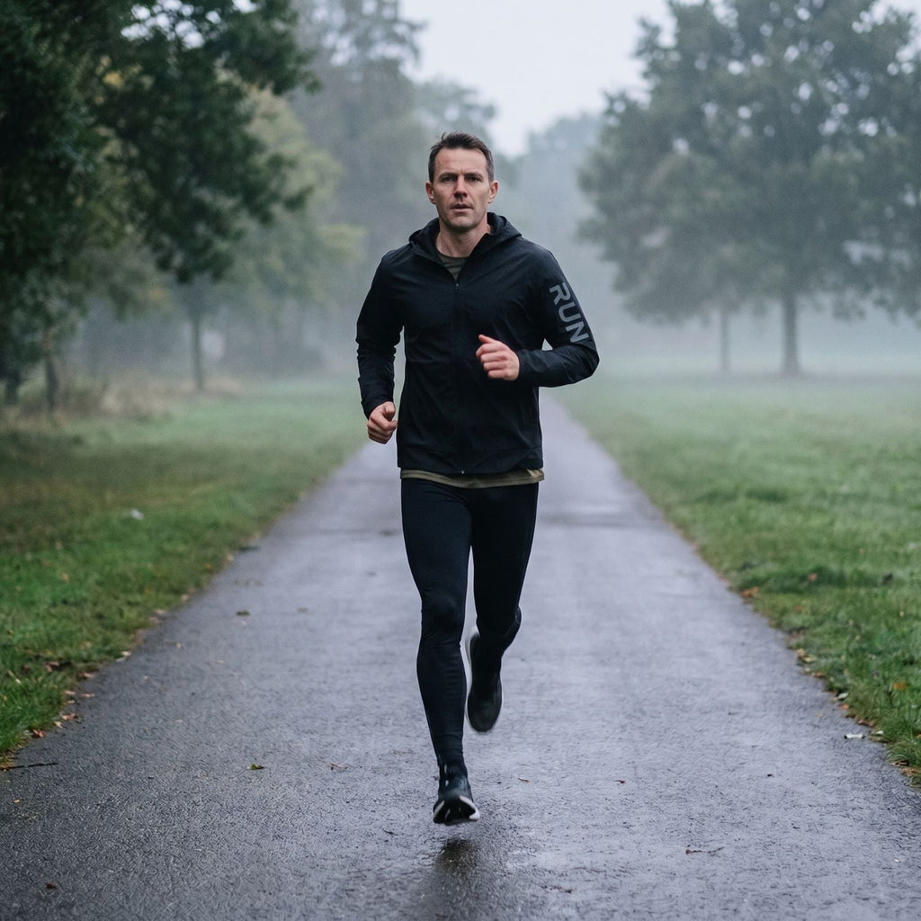 Men's Running Jacket - Lightweight Packable - Windproof & Water-Resistant