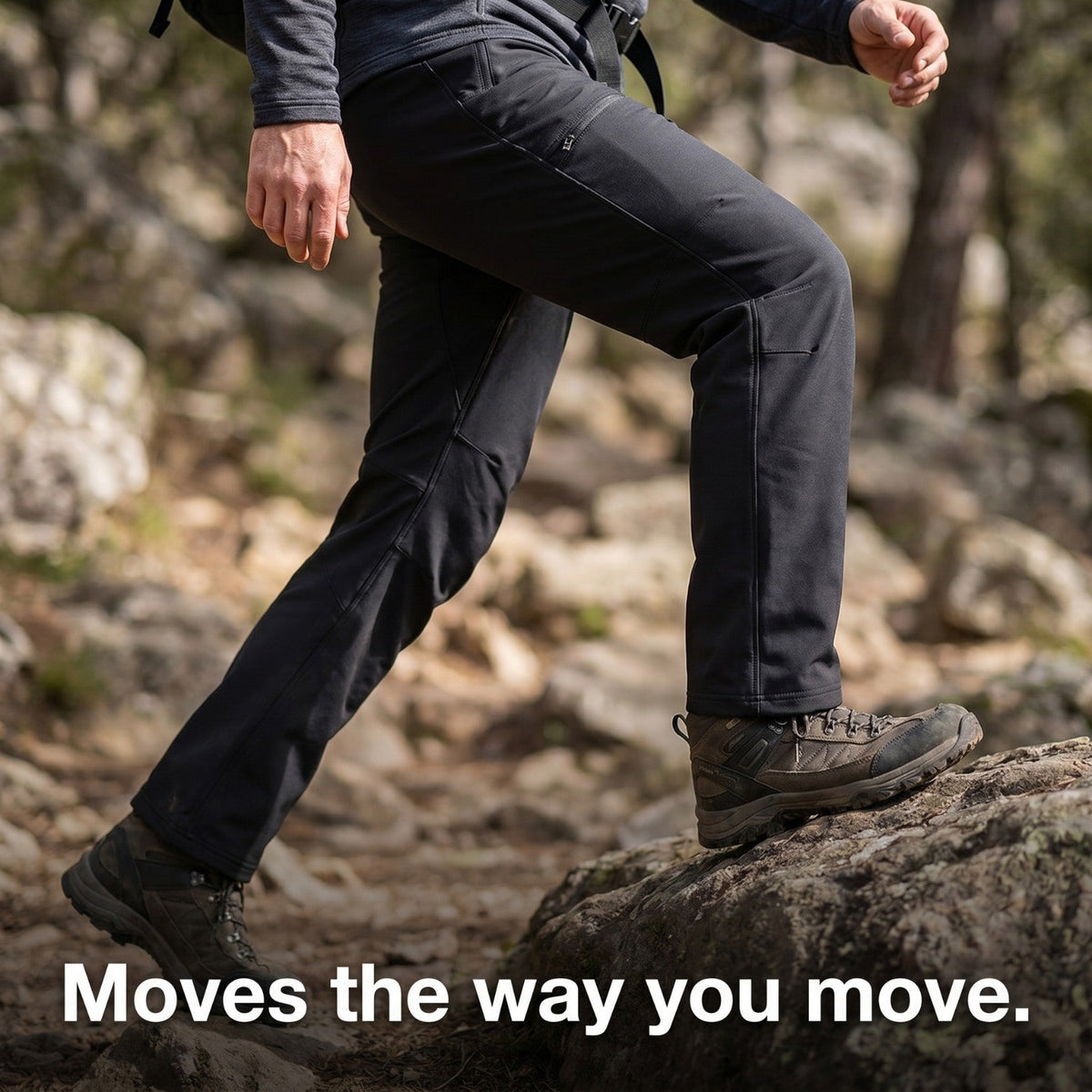 Men's Hiking Trousers - Fleece Lined Thermal Walking Trousers