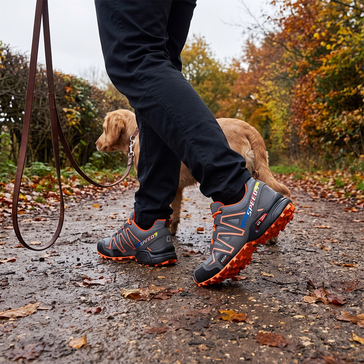 Men's Trail Shoes - Lugged Grip - Lightweight Trail Running Trainers