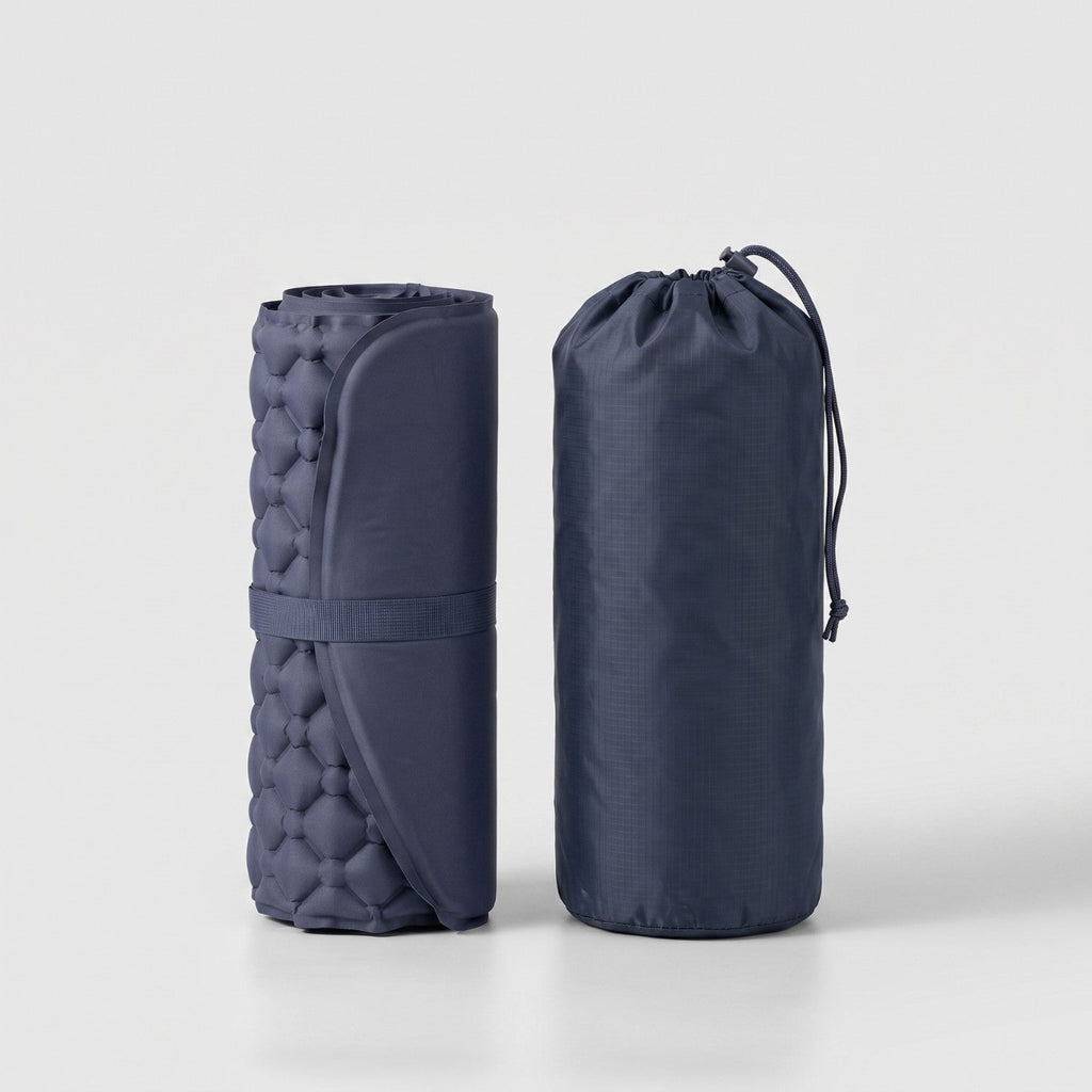 Camping Sleeping Mat - Built-In Foot Pump - Inflatable Mat with Pillow