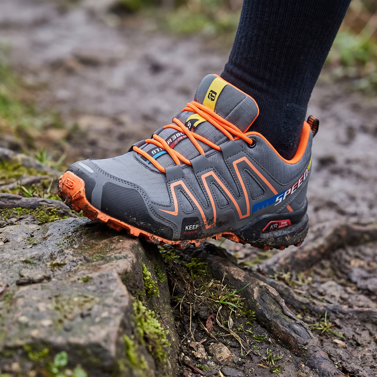 Men's Trail Shoes - Lugged Grip - Lightweight Trail Running Trainers