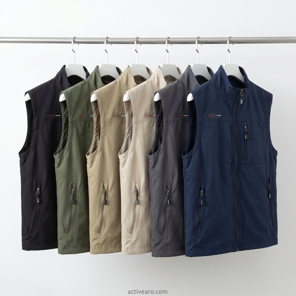 Lightweight Multi-Pocket Outdoor Gilet – Quick-Dry Layer for Active Use