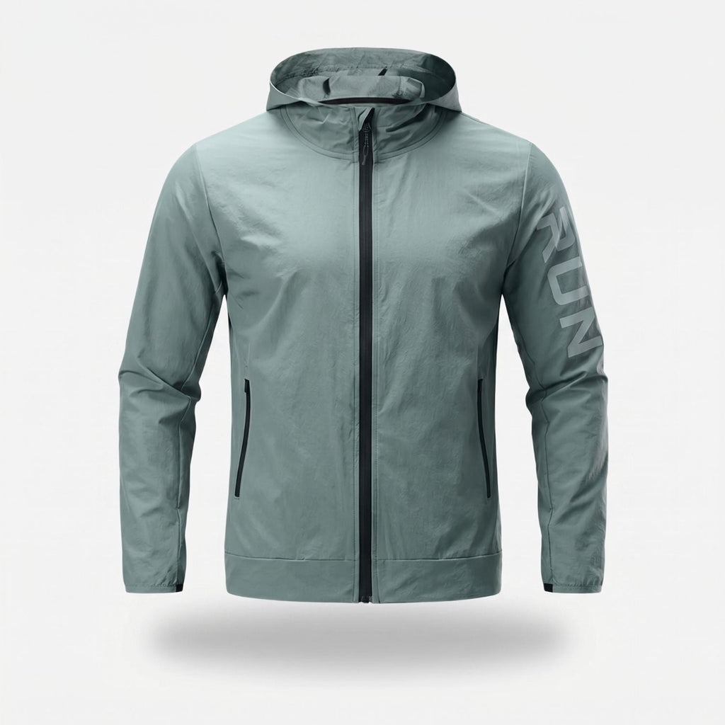 Men's Running Jacket - Lightweight Packable - Windproof & Water-Resistant
