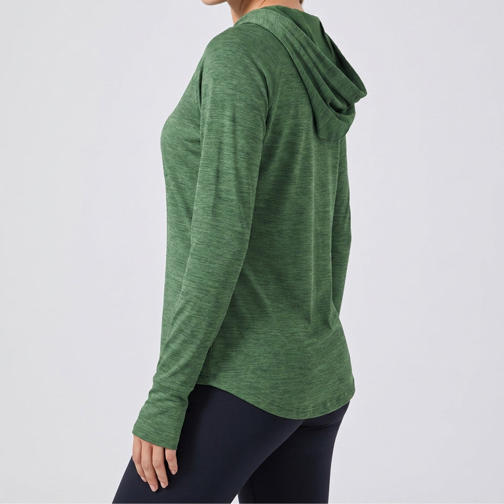 Women's Sun Hoodie - UPF 50+ Midweight Hooded UV Protection Top