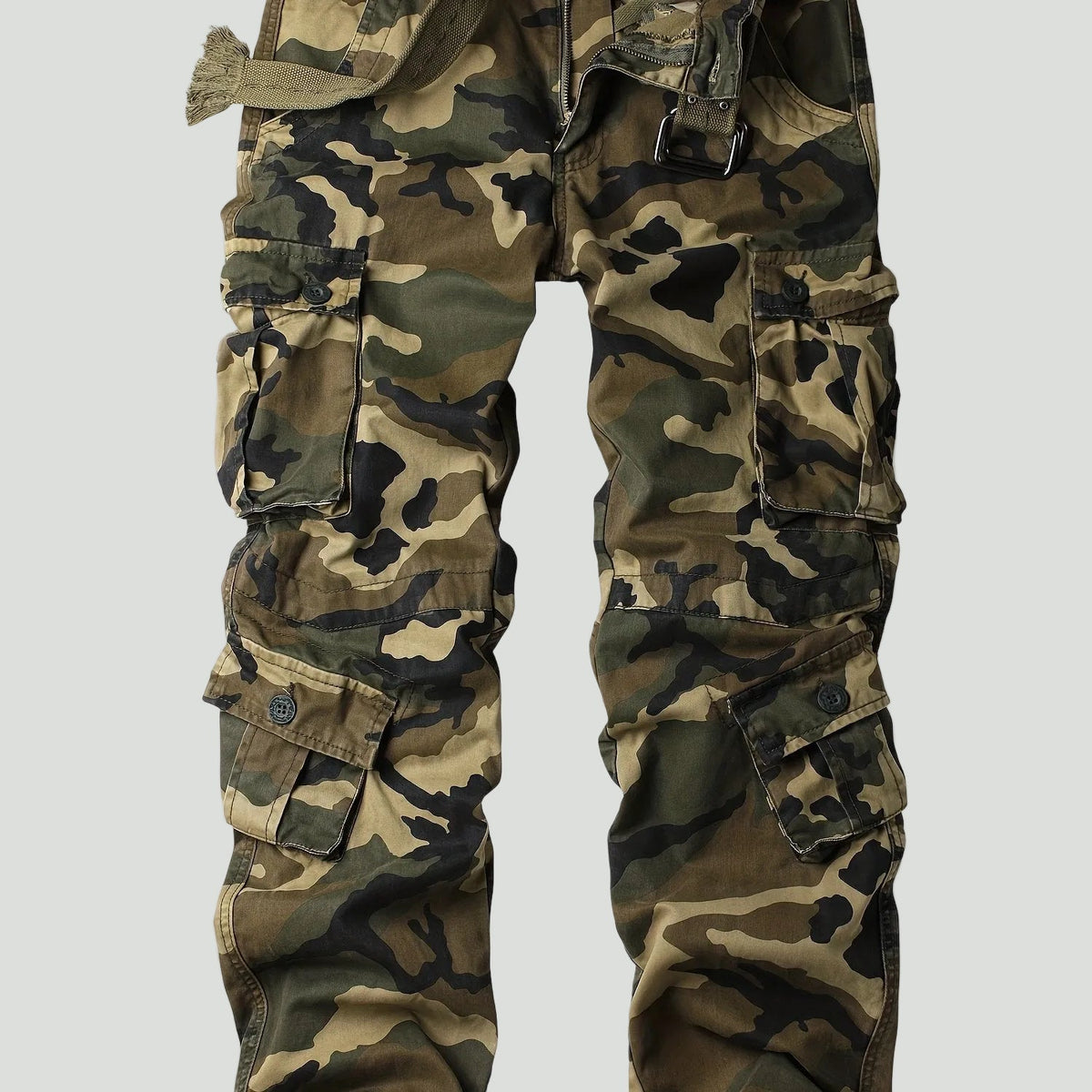 Men’s Camouflage Cargo Trousers – Multi-Pocket Outdoor Utility Design