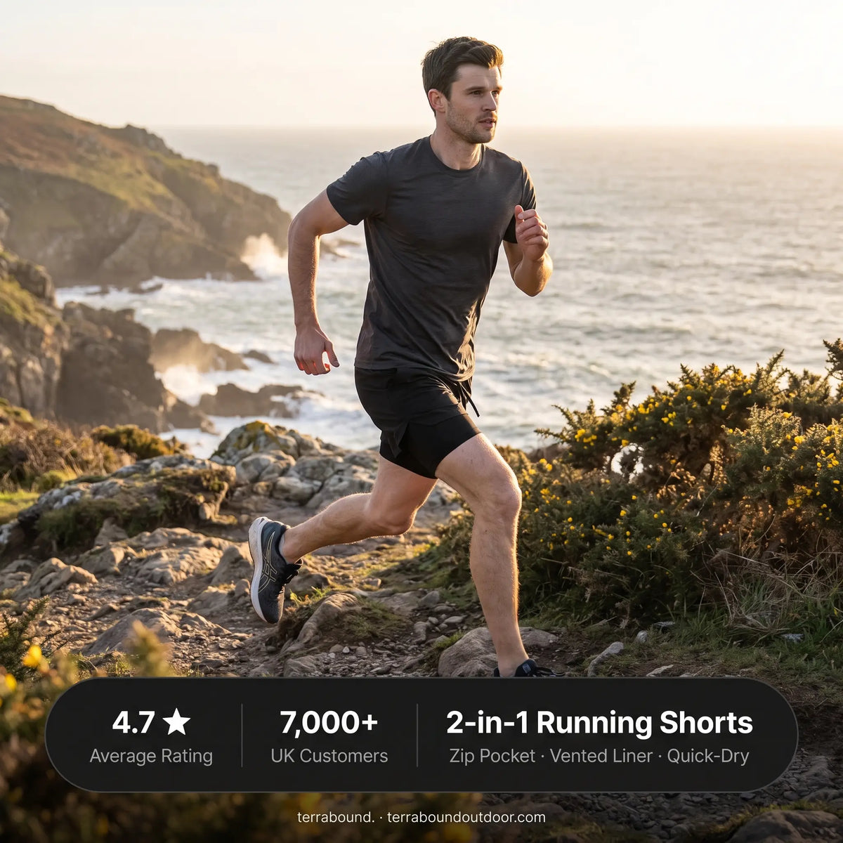Men's Running Shorts - 2 in 1 Liner - Phone & Zip Pocket Gym Shorts