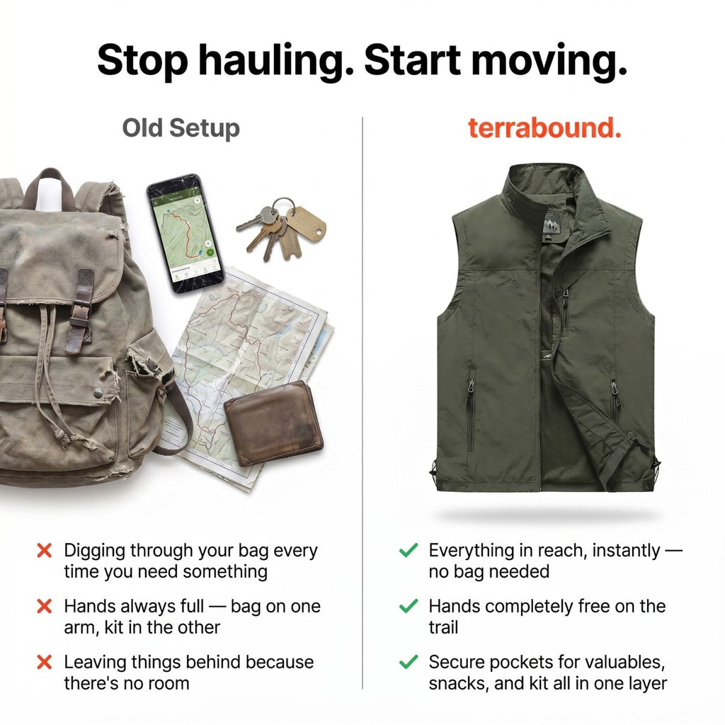 Lightweight Breathable Hiking Gilet – Multi-Pocket Outdoor Layer