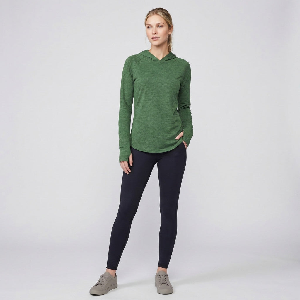 Women's Sun Hoodie - UPF 50+ Midweight Hooded UV Protection Top