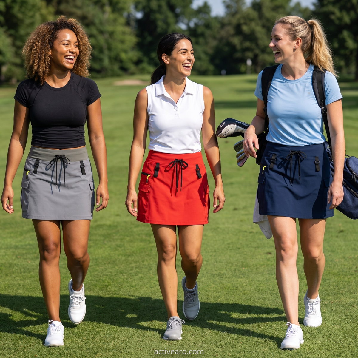 Women's Cargo Skort with Pockets – High-Waist Quick-Dry Skirt