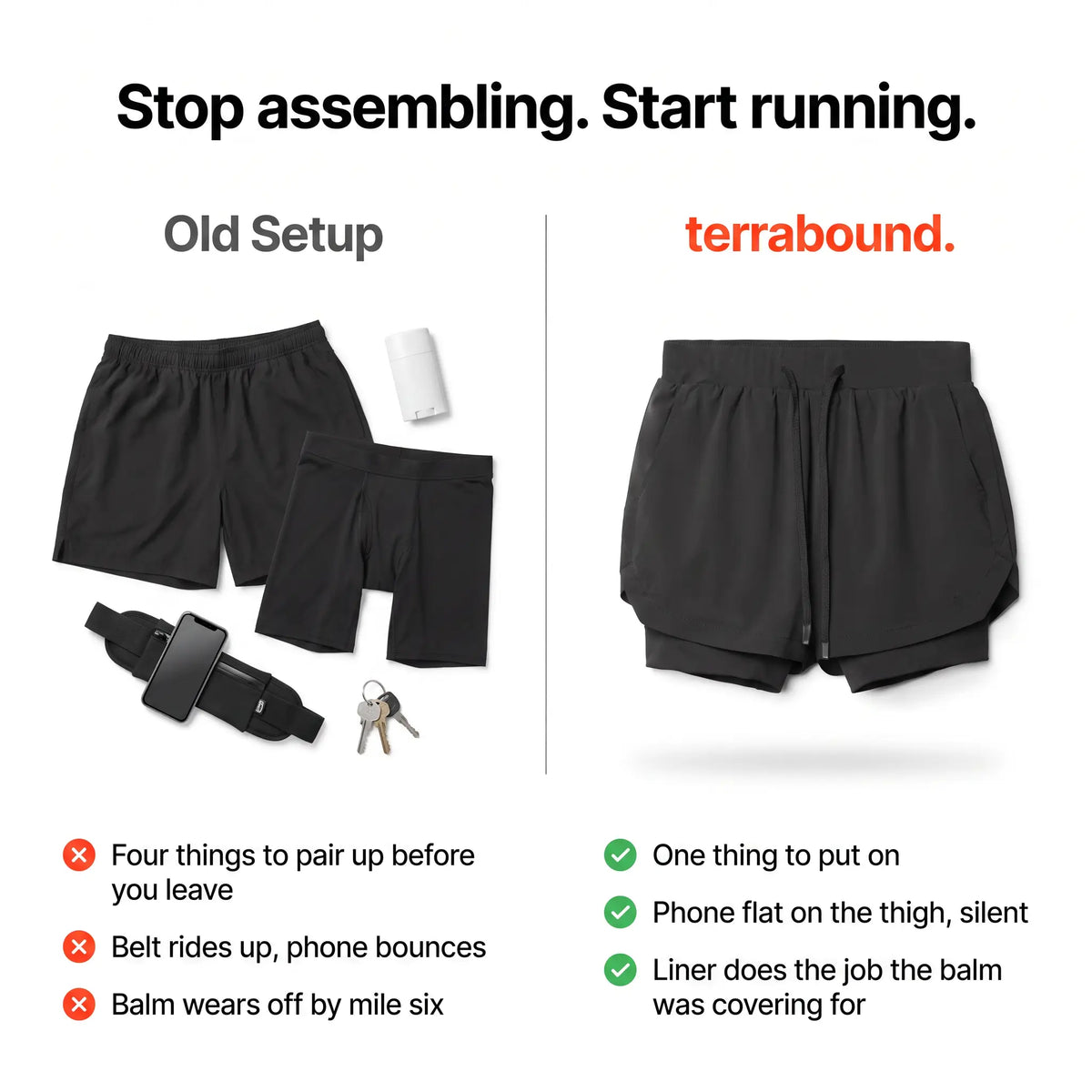 Men's Running Shorts - 2 in 1 Liner - Phone & Zip Pocket Gym Shorts