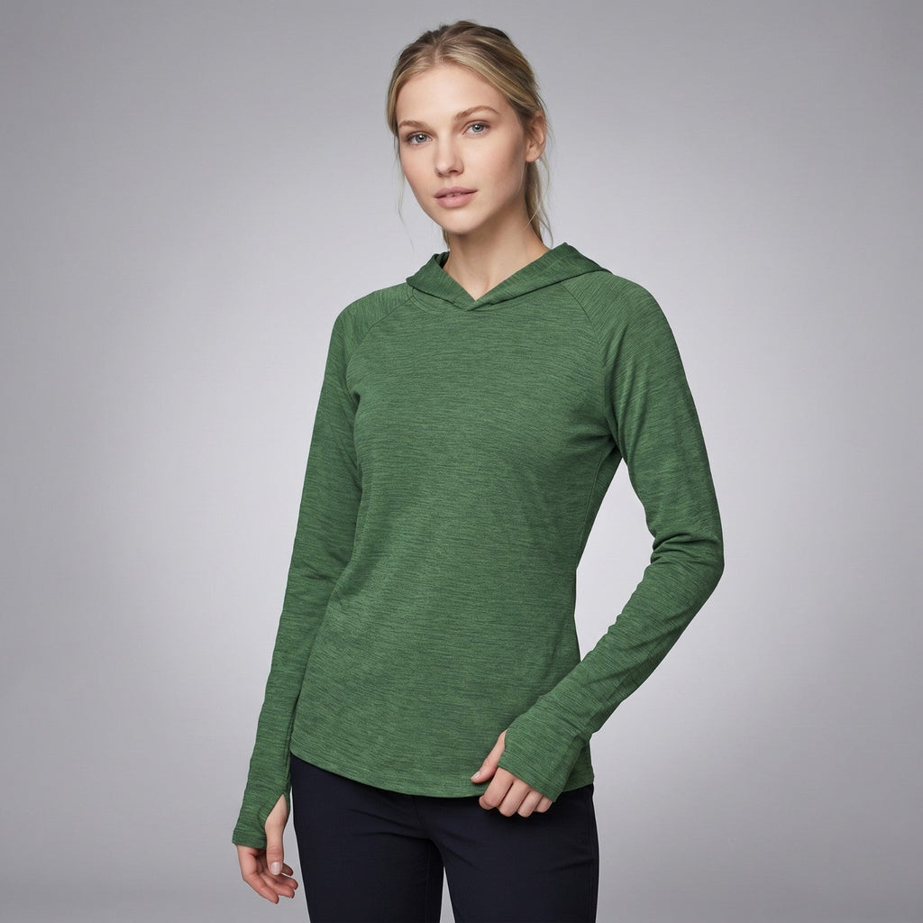 Women's Sun Hoodie - UPF 50+ Midweight Hooded UV Protection Top