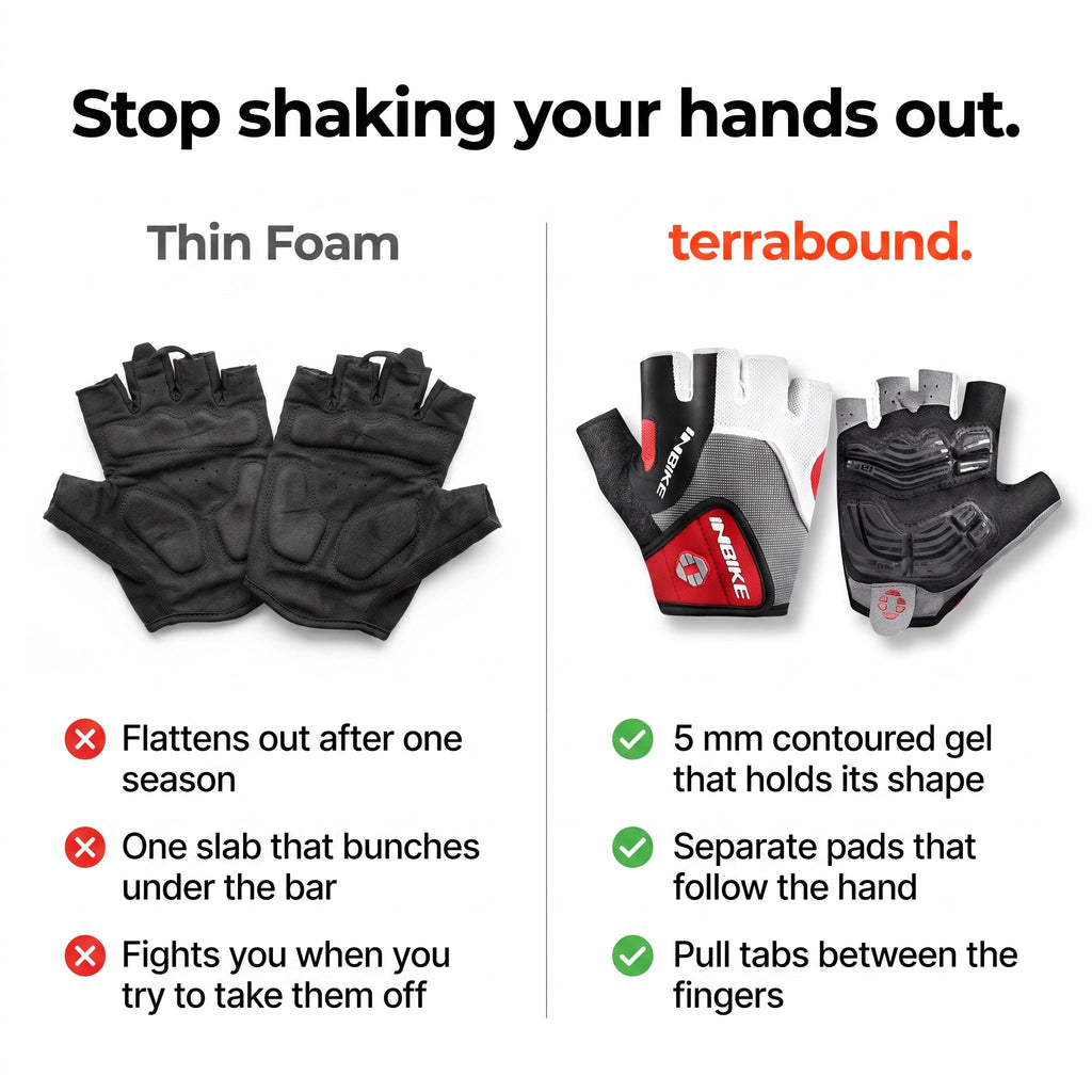 Cycling Gloves - Fingerless Gel Cycling Mitts, MTB Gloves, Bike Gloves