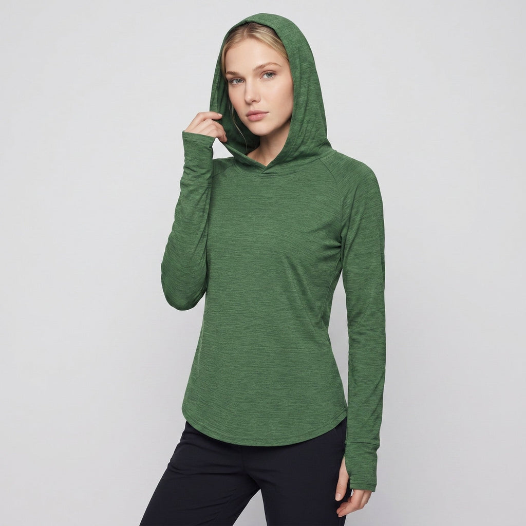 Women's Sun Hoodie - UPF 50+ Midweight Hooded UV Protection Top