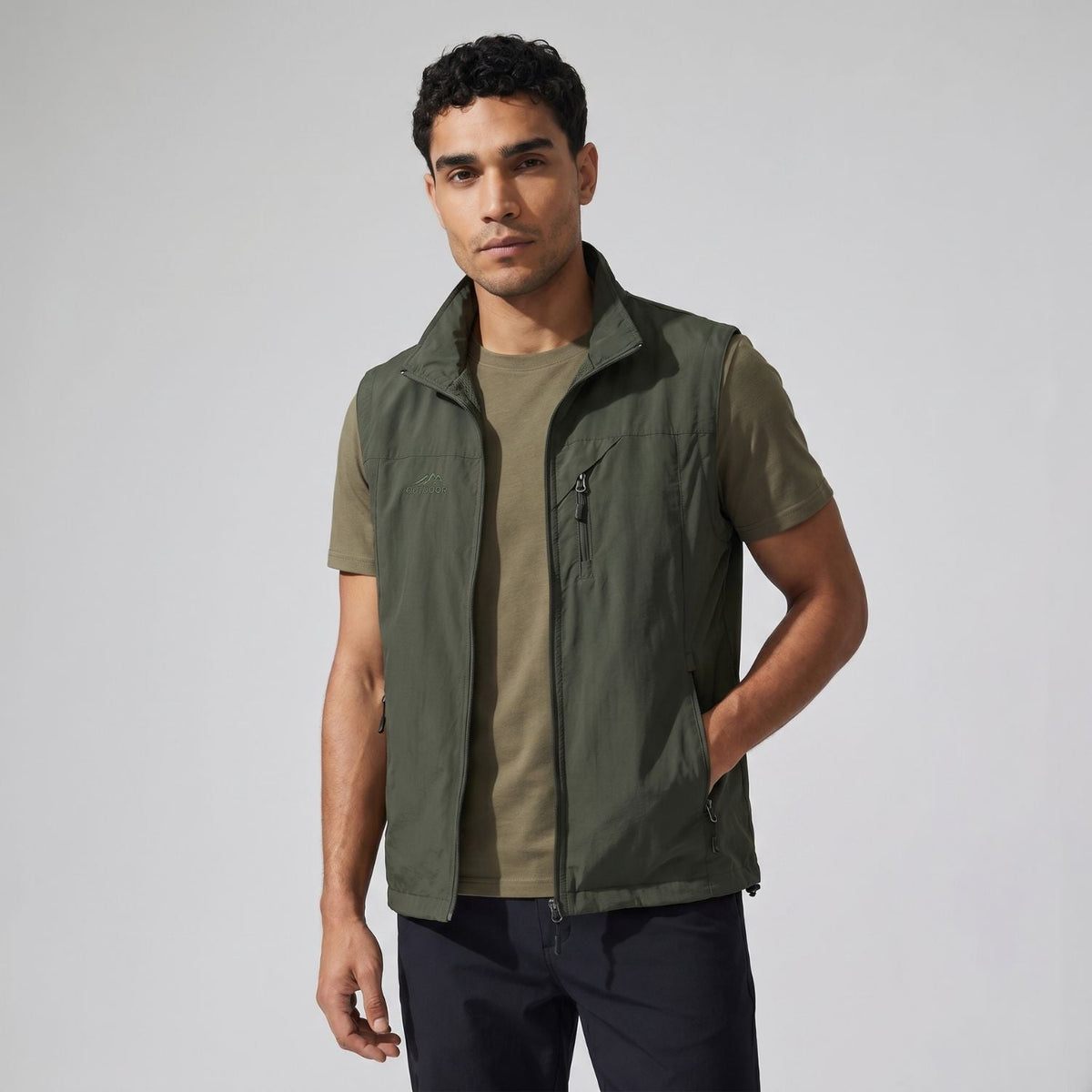Lightweight Breathable Hiking Gilet – Multi-Pocket Outdoor Layer