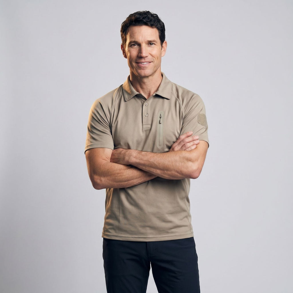 Men’s Quick-Dry Polo Shirt – Zip Pocket - Hiking & Outdoor Top