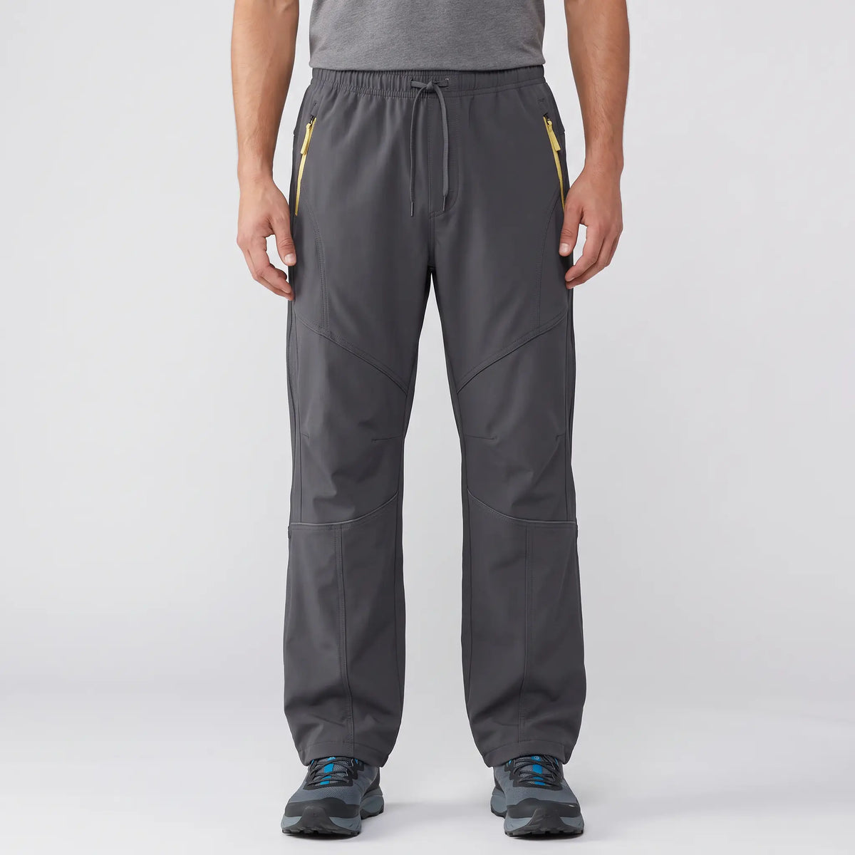 Hiking Trousers - Wide Leg Unisex Walking Trousers, Water-Repellent Softshell
