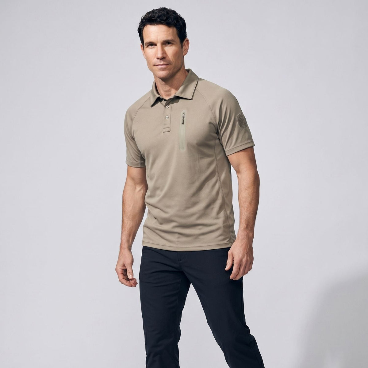 Men’s Quick-Dry Polo Shirt – Zip Pocket - Hiking & Outdoor Top