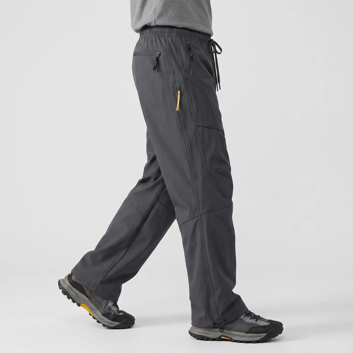 Hiking Trousers - Wide Leg Unisex Walking Trousers, Water-Repellent Softshell