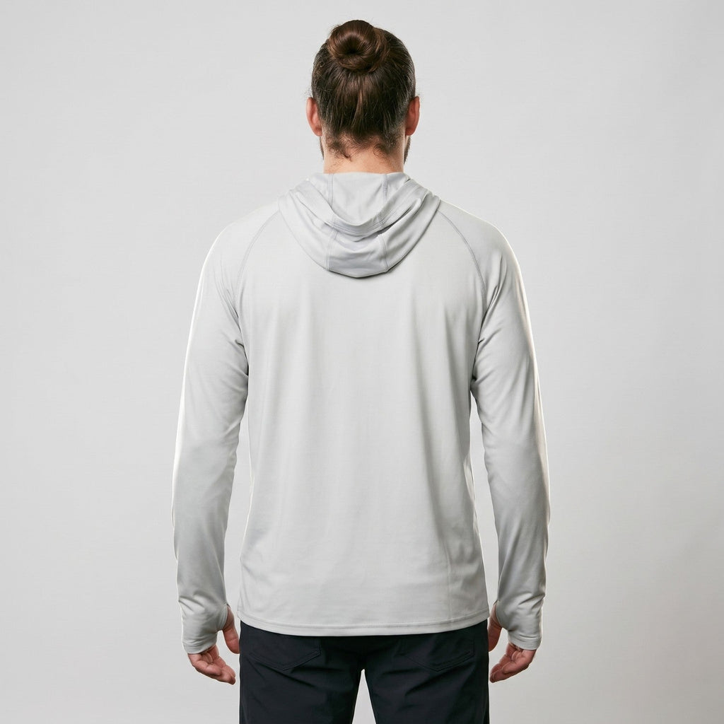 Men's UPF 50+ Sun Hoodie – Lightweight Quick-Dry Hiking & Fishing UV Top with Thumb Loops