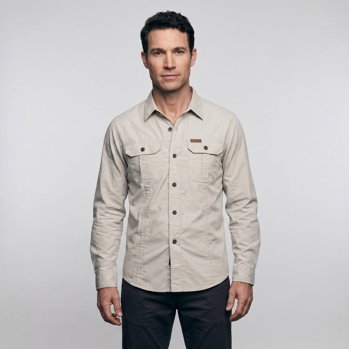 Men's Lightweight Long-Sleeve Outdoor Shirt – Durable Cotton Design