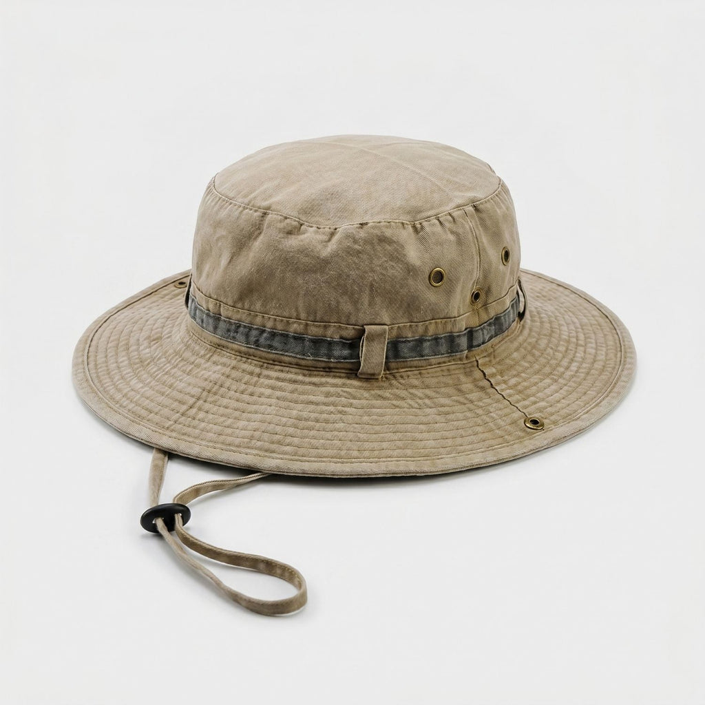 Men's Boonie Hat - Packable Wide Brim Sun Hat with Chin Strap for Hiking & Fishing