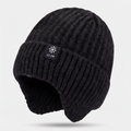 Men's Beanie Hat - Fleece Lined Ear Flap - Woolly Winter Hat
