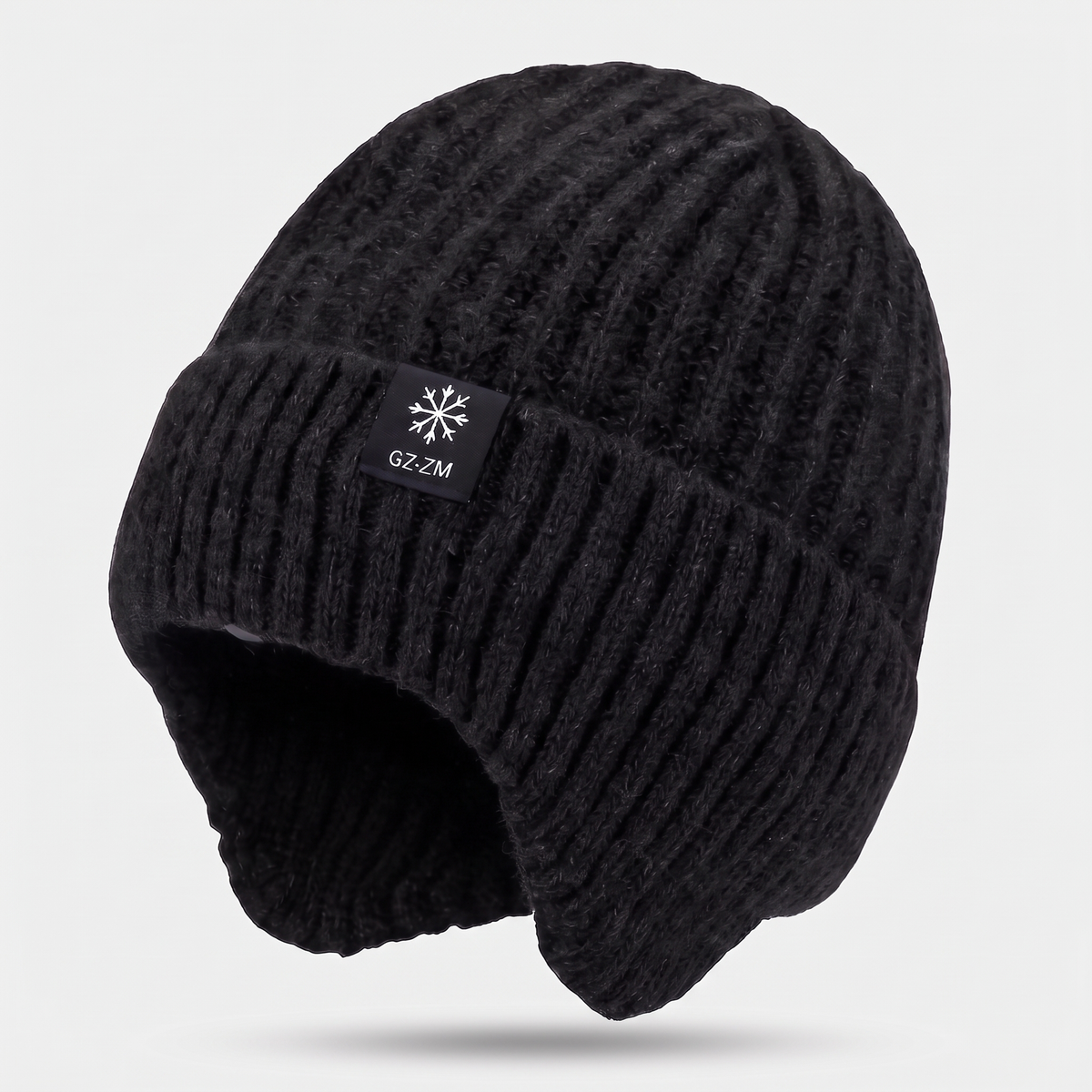 Men's Beanie Hat - Fleece Lined Ear Flap - Woolly Winter Hat