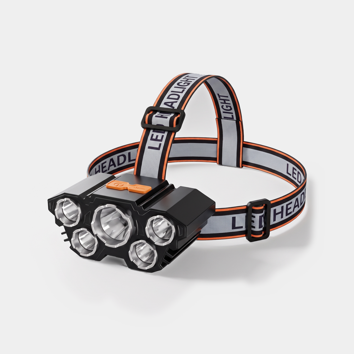 Headlamp 2 Pack - Rechargeable 5 LED Head Torch with Tilting Head