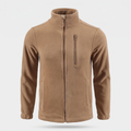 Men's Camo Fleece Jacket – Full Zip Stand Collar Outdoor Fleece