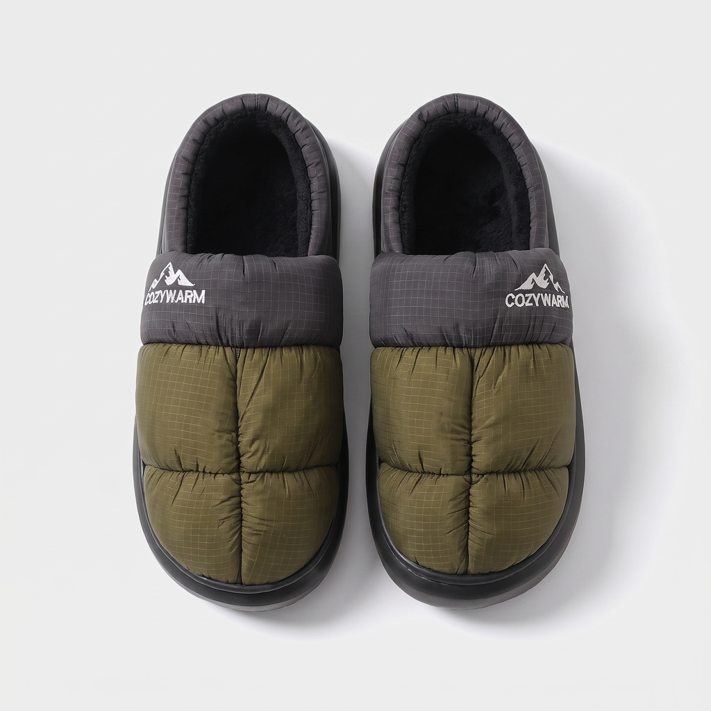 Camp Slippers - Closed-Back - Warm Fleece-Lined Outdoor House Shoes