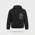 Fleece Hoodie - Sherpa Pullover - Hooded Midlayer with Zip Pocket